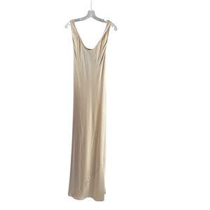 REFORMATION SIZE X-SMALL CREAM SLEEVELESS ACETATE BLEND DRESS $298